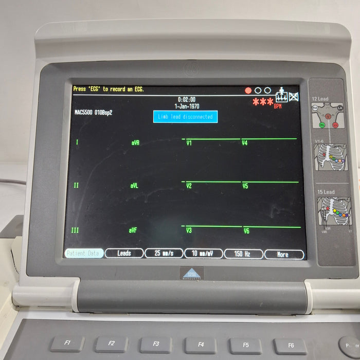 GE Healthcare MAC 5500 with CAM Module ECG System