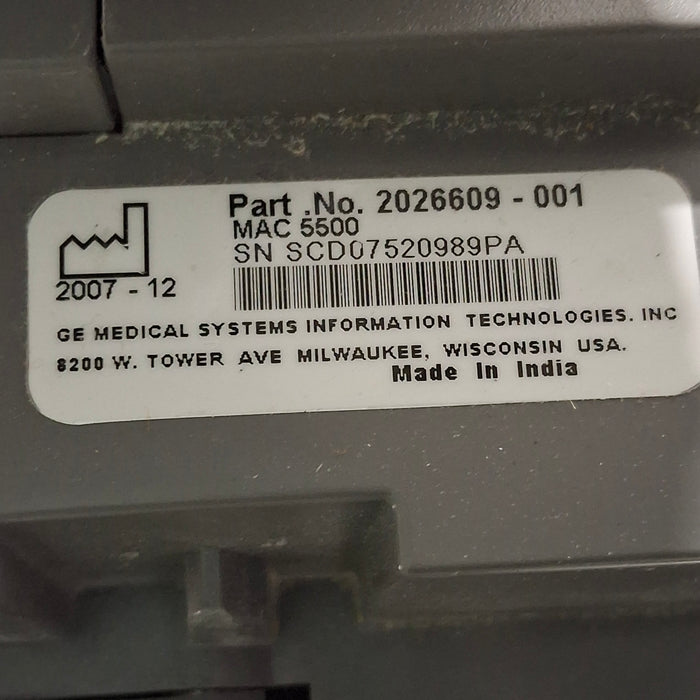 GE Healthcare MAC 5500 with CAM Module ECG System