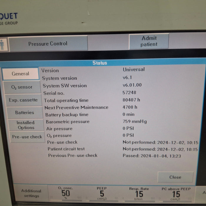 Maquet Servo I Ventilator