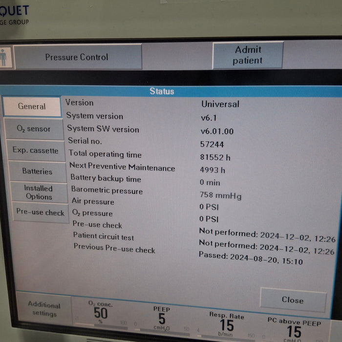 Maquet Servo I Ventilator