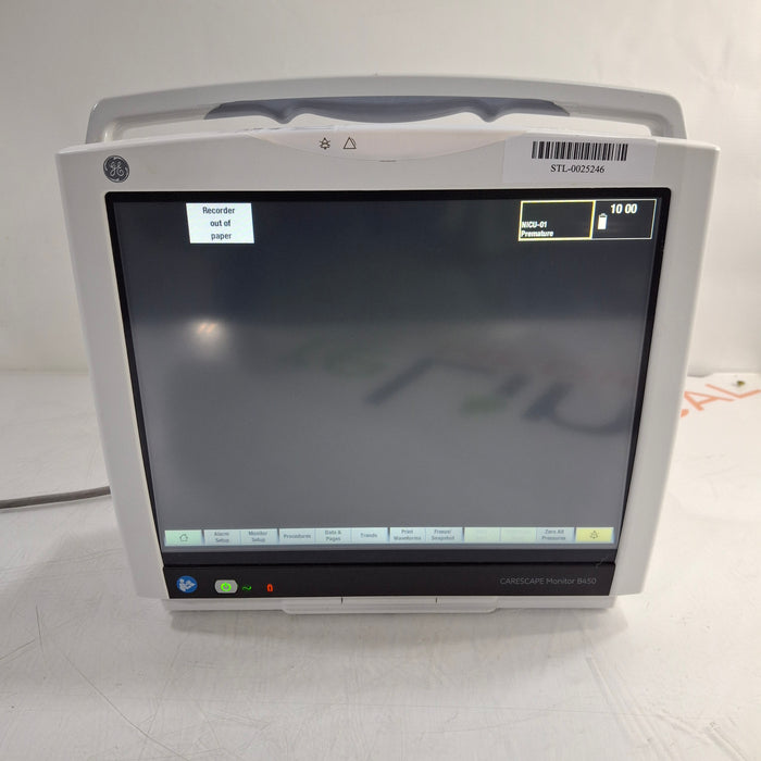 GE Healthcare Carescape B450 Patient Monitor