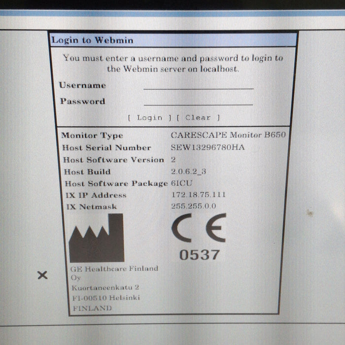 GE Healthcare GE Healthcare Carescape B650 Patient Monitor Patient Monitors reLink Medical