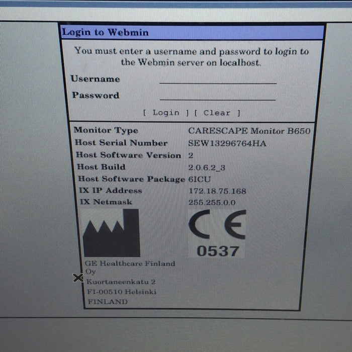 GE Healthcare GE Healthcare Carescape B650 Patient Monitor Patient Monitors reLink Medical