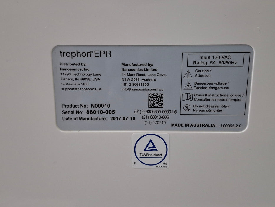 NanoSonics Trophon EPR High Level Disinfection