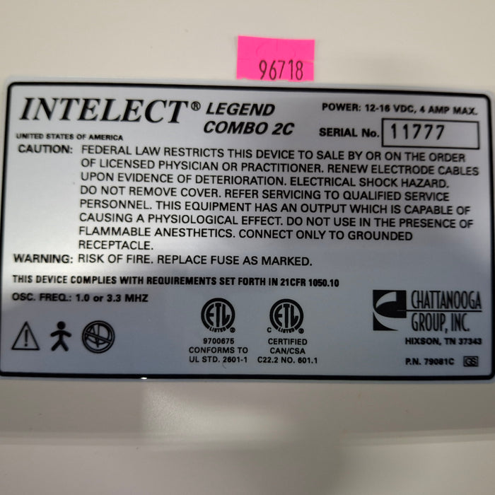 Chattanooga Group Intelect Legend Combo 2C Legend Combo