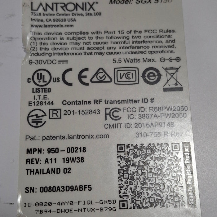 Lantronix SGX 5150 Device Gateway Dual Band Wireless Router