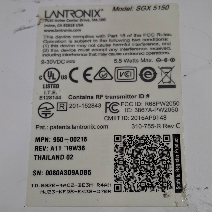 Lantronix SGX 5150 Device Gateway Dual Band Wireless Router