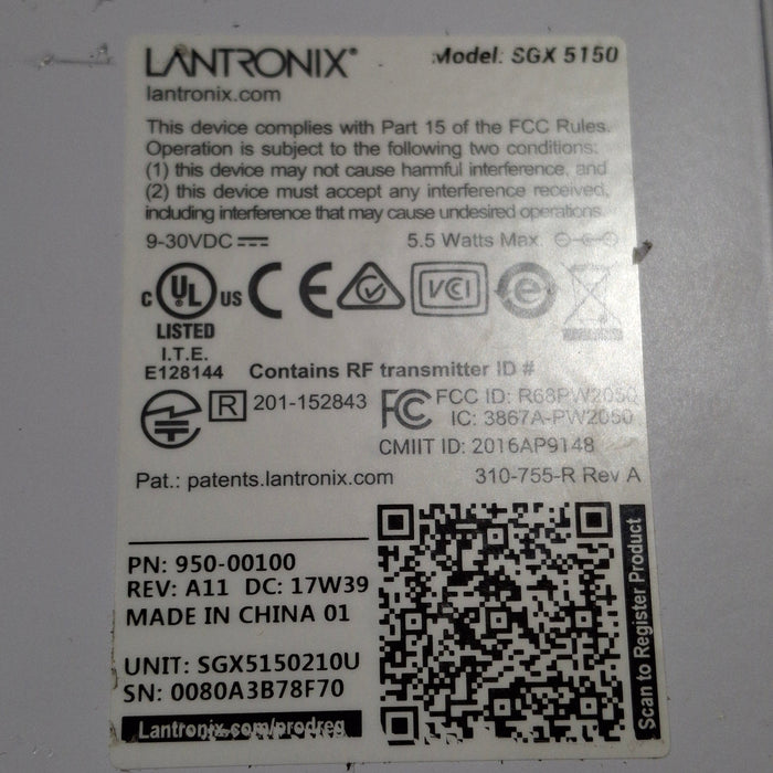 Lantronix SGX 5150 Device Gateway Dual Band Wireless Router