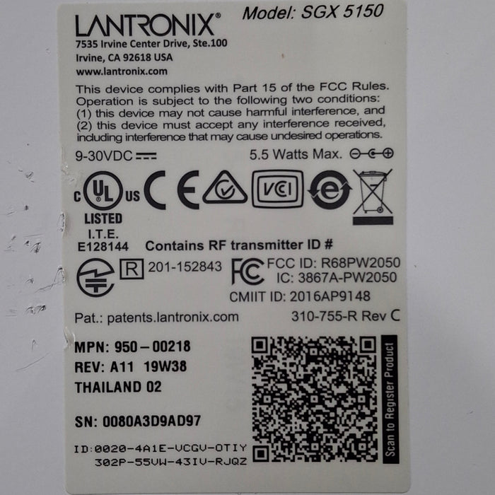 Lantronix SGX 5150 Device Gateway Dual Band Wireless Router