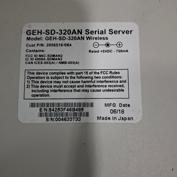 GE Healthcare MAC 5500 with CAM Module ECG System