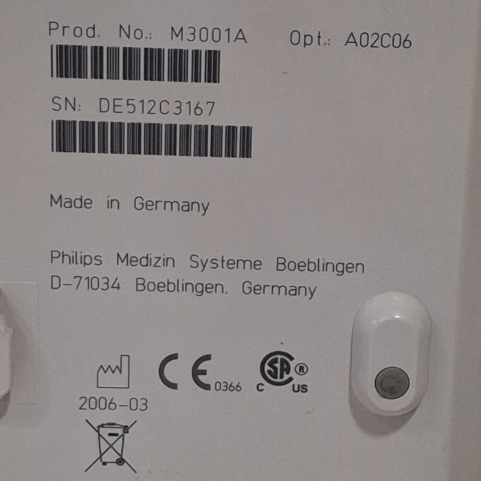 Philips M3001A-A02C06 OxiMax SpO2, NIBP, ECG, Temp, IBP MMS Module