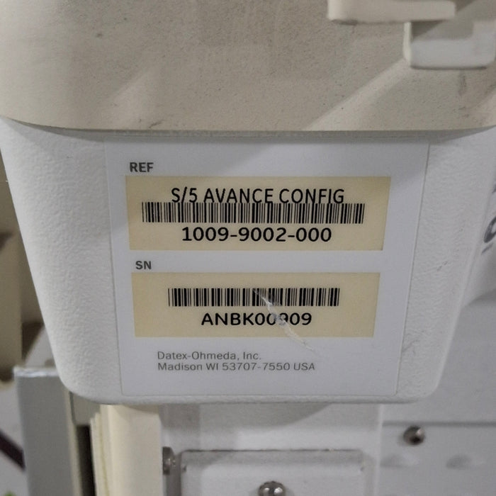 GE Healthcare S/5 Avance Anesthesia System