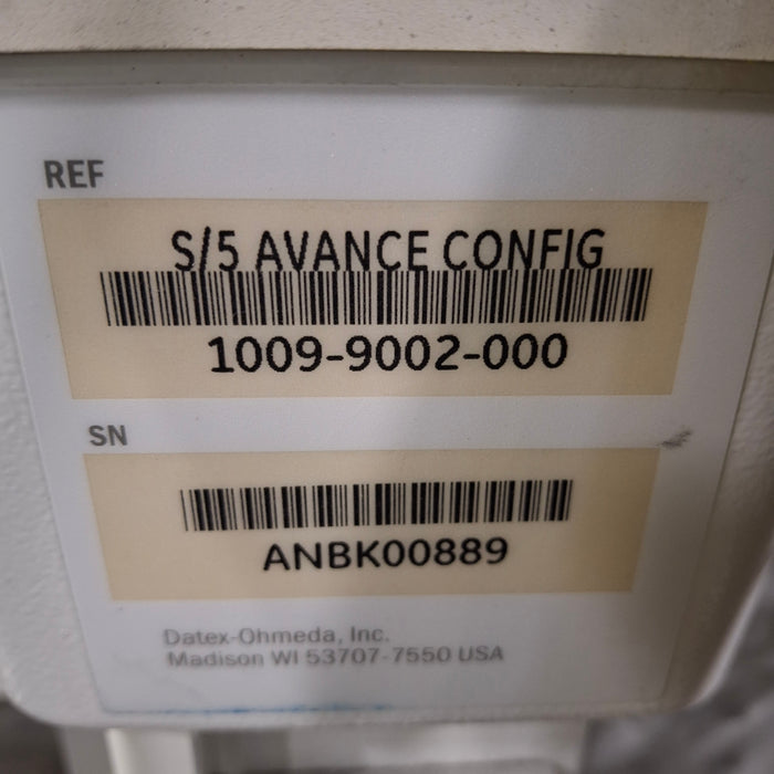 GE Healthcare S/5 Avance Anesthesia System