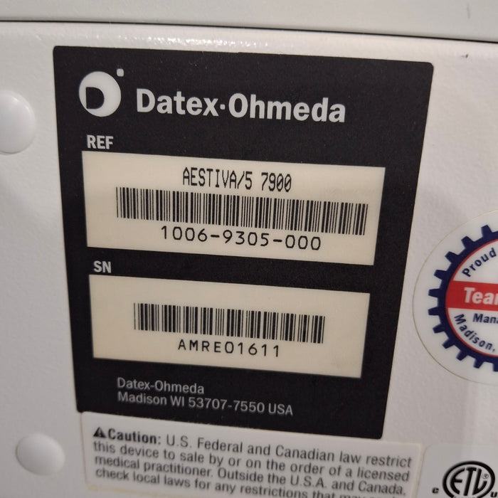 Datex-Ohmeda Aestiva 5 Anesthesia Unit