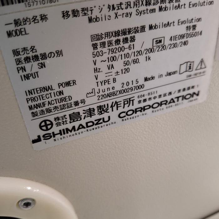 Shimadzu MobileArt Evolution Portable X-Ray