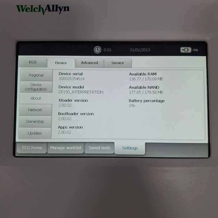 Welch Allyn CP150 ECG