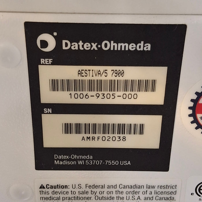 Datex-Ohmeda Aestiva 5 Anesthesia Unit