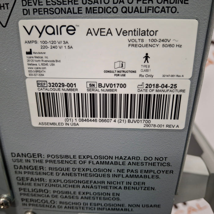 CareFusion CareFusion Avea Ventilator Respiratory reLink Medical