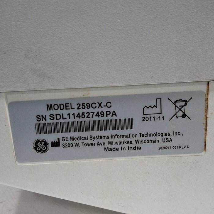 GE Healthcare Corometrics 250cx Series Model 259cx-c Fetal Monitor