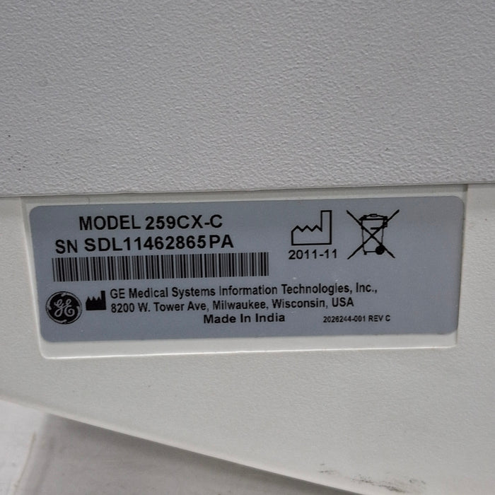 GE Healthcare Corometrics 250cx Series Model 259cx-c Fetal Monitor