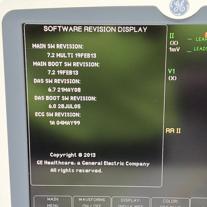 GE Healthcare Dash 5000 - Masimo SpO2 Patient Monitor