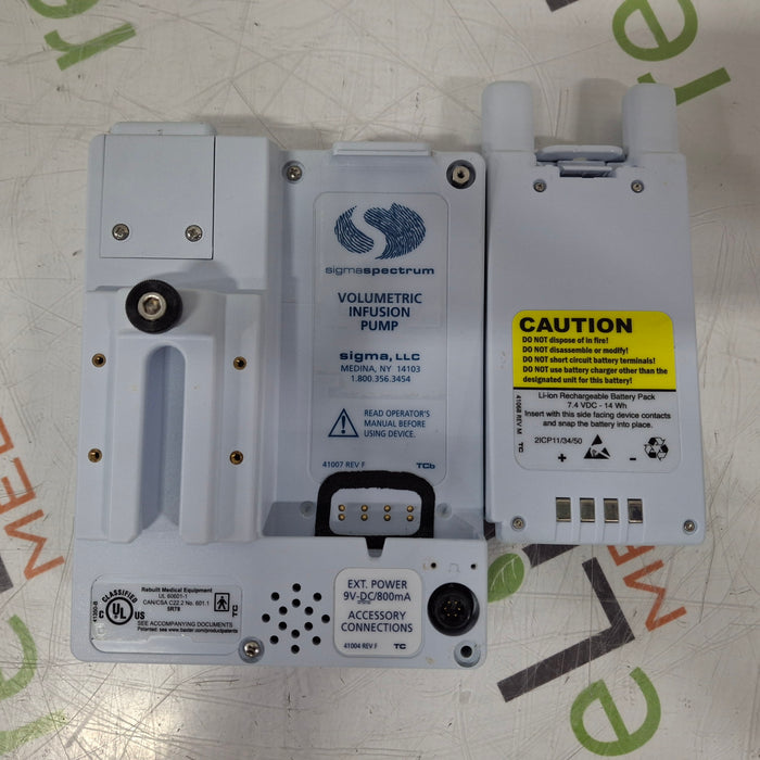Baxter Sigma Spectrum 6.05.13 with A/B/G/N Battery Infusion Pump