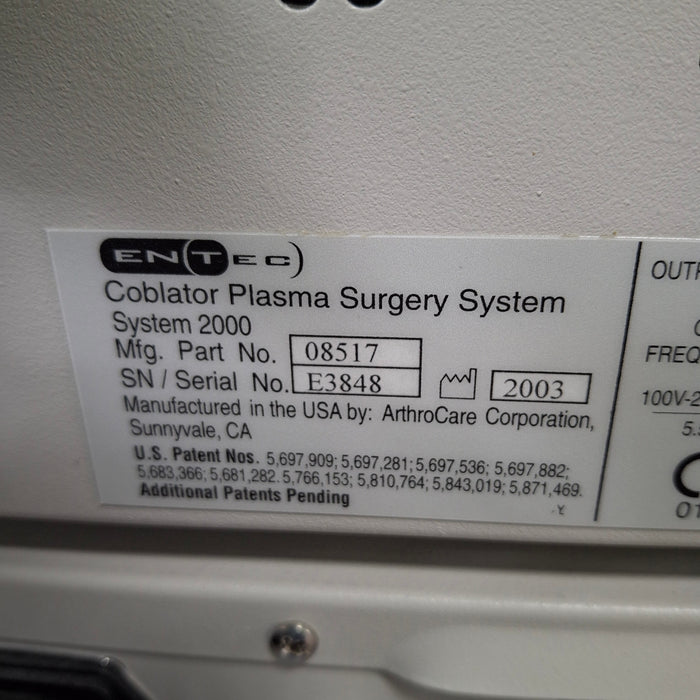 ArthroCare Corporation ArthroCare Corporation Coblator II Surgical System Electrosurgical Units reLink Medical