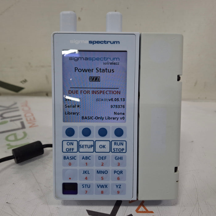 Baxter Sigma Spectrum 6.05.13 with A/B/G/N Battery Infusion Pump