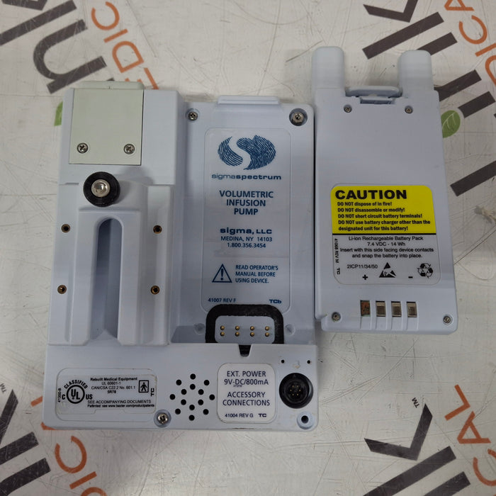 Baxter Sigma Spectrum 6.05.13 with A/B/G/N Battery Infusion Pump