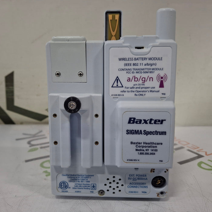 Baxter Sigma Spectrum w/ A/B/G/N Battery Infusion Pump