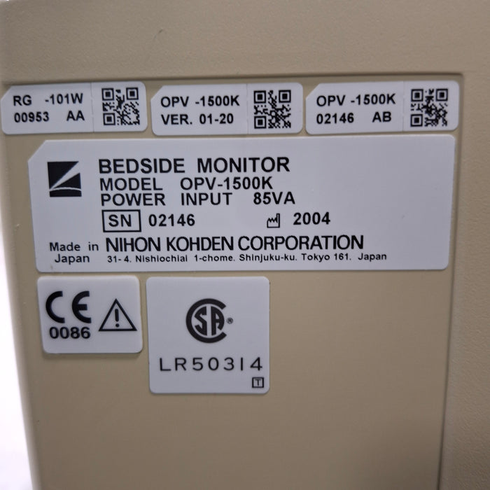 Nihon Kohden Lifescope OPV-1500K Patient Monitor