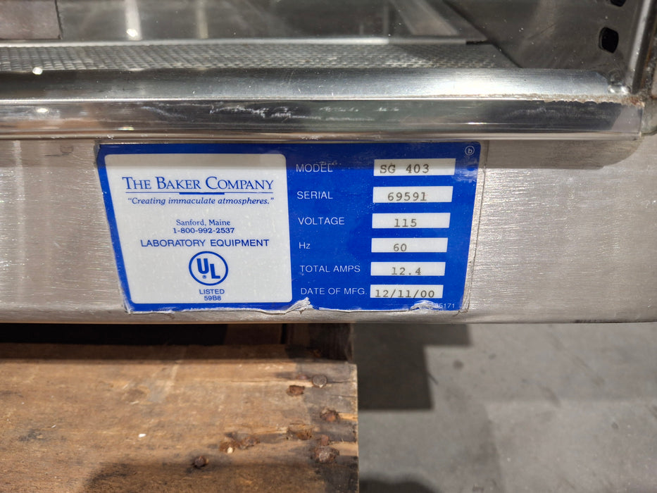 The Baker Company SG 403 SterilGard III Advance Biosafety Cabinet