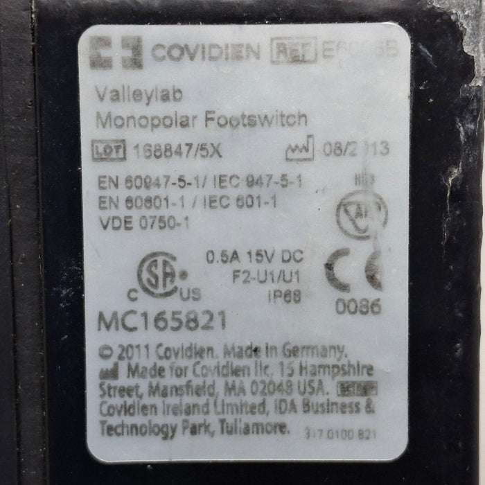 Covidien Covidien E6008B Valleylab Monopolar Footswitch Surgical Instruments reLink Medical