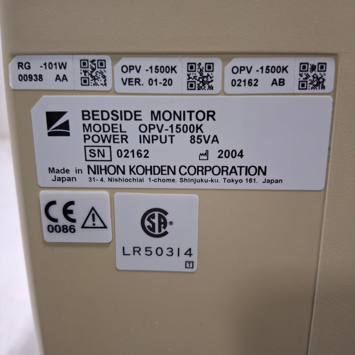 Nihon Kohden Lifescope OPV-1500K Patient Monitor