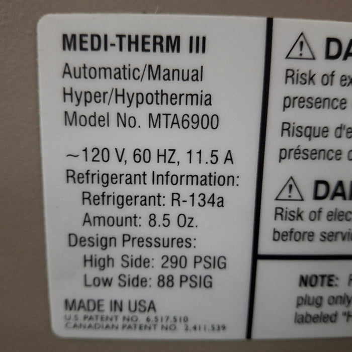 Gaymar Gaymar Medi-Therm III MTA6900 Hyper/Hypothermia Machine Temperature Control Units reLink Medical