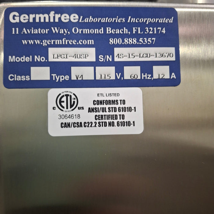 Germfree Germfree LFGI-4USP Glovebox Research Lab reLink Medical