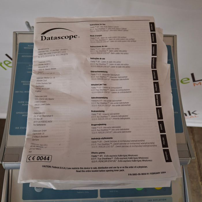 Datascope Datascope CS100 Intra Aortic Balloon Pump Perfusion reLink Medical
