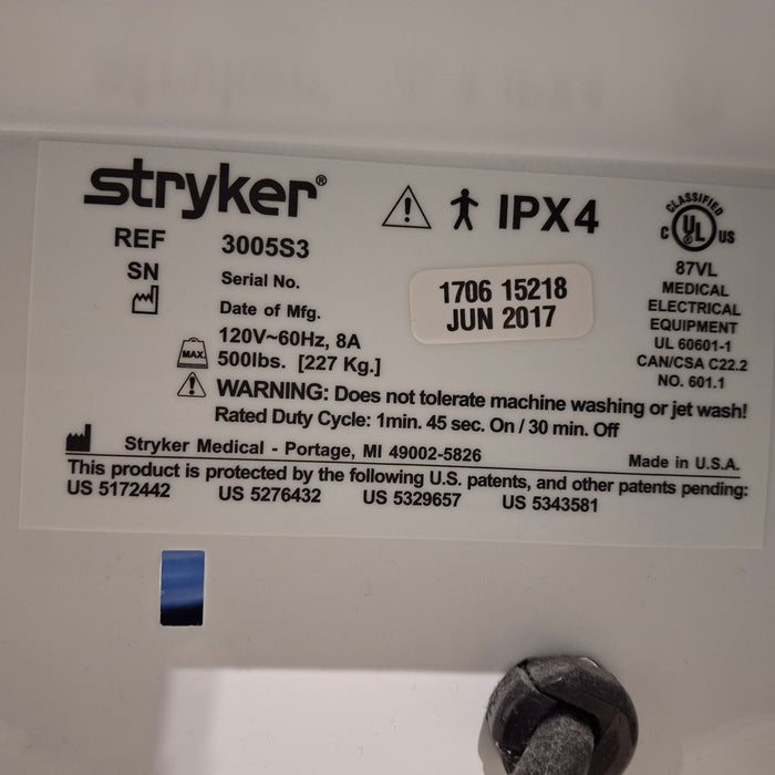 Stryker Secure III 3005 Hospital Bed