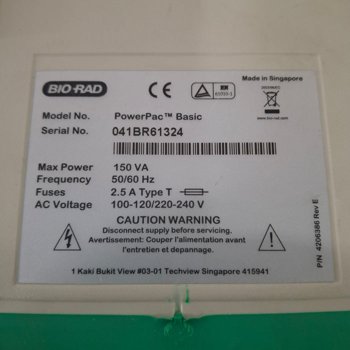 Bio-Rad PowerPac Basic Electrophoresis Power Supply