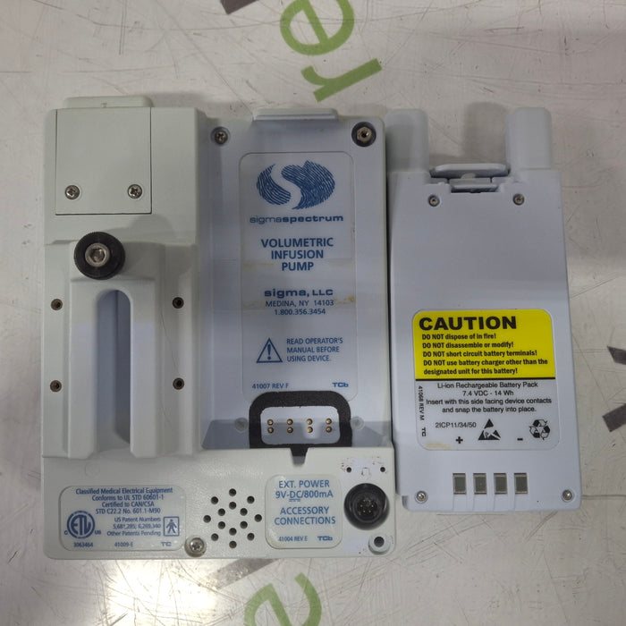 Baxter Sigma Spectrum w/ A/B/G/N Battery Infusion Pump