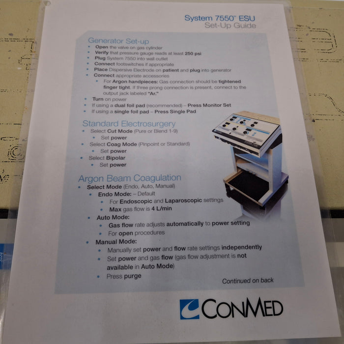 ConMed ConMed 7550 Electrosurgical Generator Electrosurgical Units reLink Medical