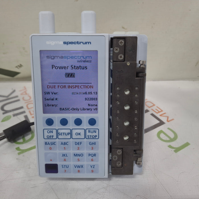 Baxter Baxter Sigma Spectrum 6.05.13 with A/B/G/N Battery Infusion Pump Infusion Pump reLink Medical