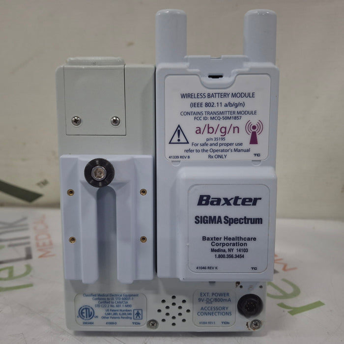 Baxter Baxter Sigma Spectrum 6.05.13 with A/B/G/N Battery Infusion Pump Infusion Pump reLink Medical