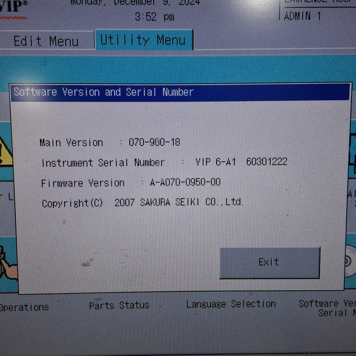 SAKURA Tissue-Tek VIP 6-A1 Vacuum Infiltration Tissue Processor