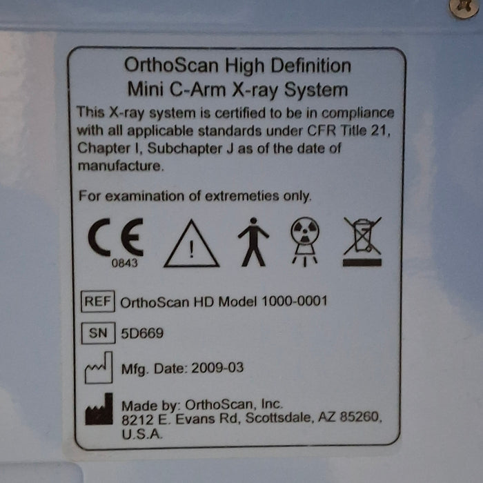 Orthoscan HD 1000-0001 Mini C-Arm