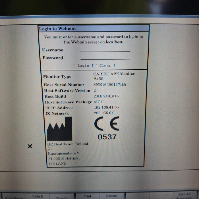 GE Healthcare GE Healthcare Carescape B450 Critical Care Patient Monitor Patient Monitors reLink Medical