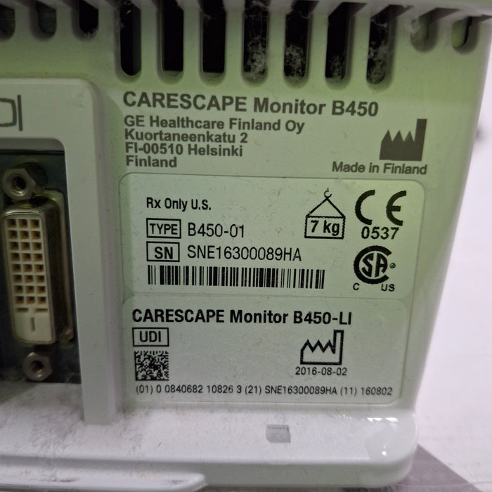 GE Healthcare GE Healthcare Carescape B450 Critical Care Patient Monitor Patient Monitors reLink Medical