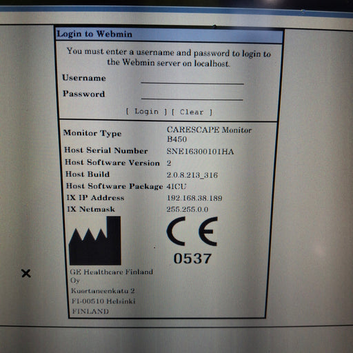 GE Healthcare GE Healthcare Carescape B450 Critical Care Patient Monitor Patient Monitors reLink Medical
