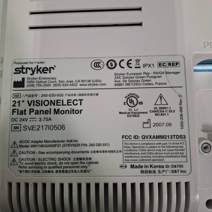 Stryker 21" VisionElect HD Monitor