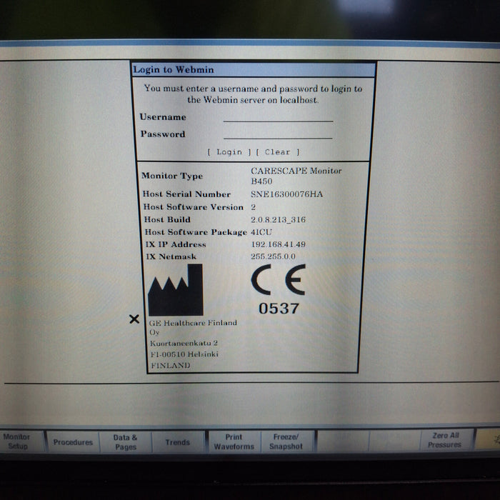 GE Healthcare GE Healthcare Carescape B450 Critical Care Patient Monitor Patient Monitors reLink Medical